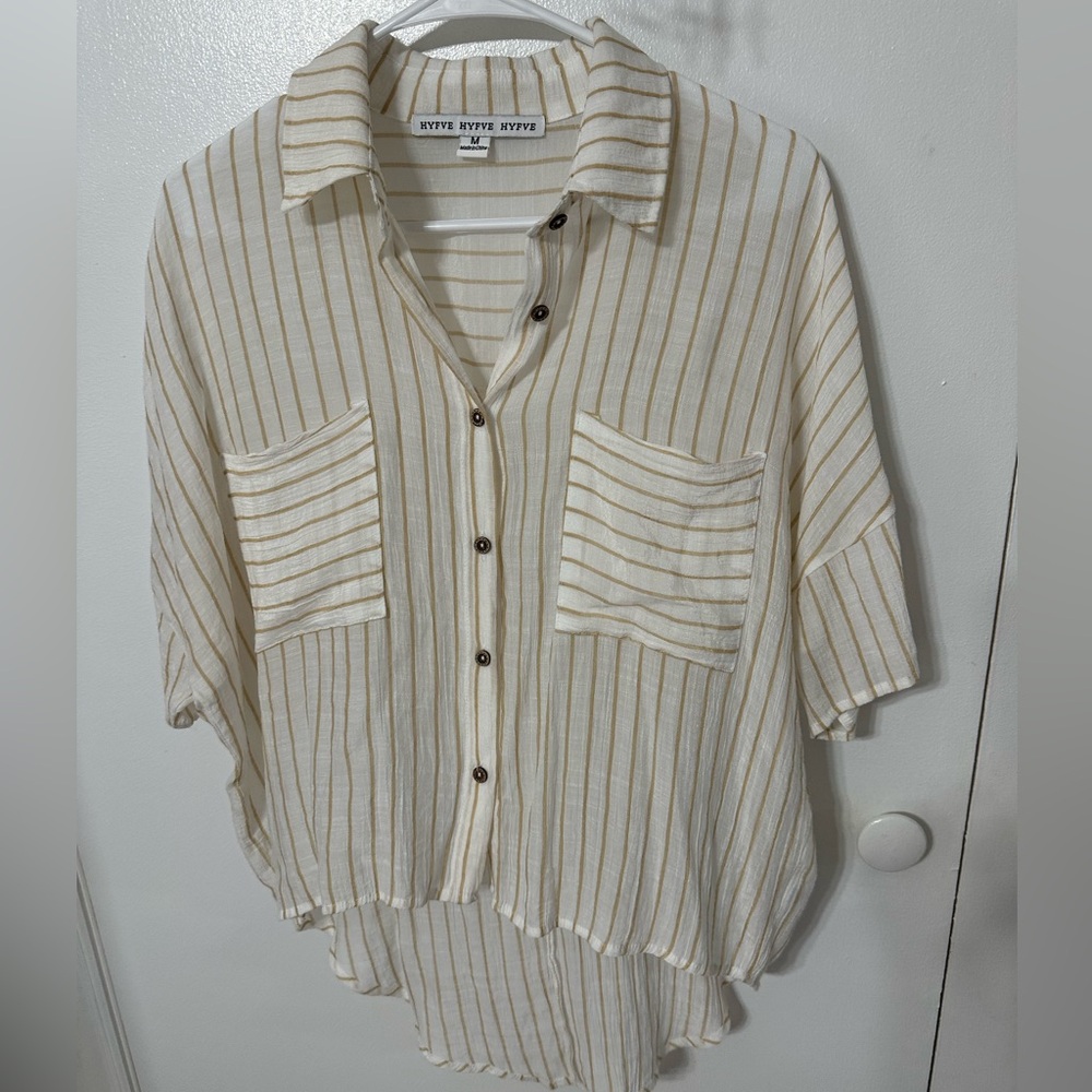 HYFVE high low striped blouse